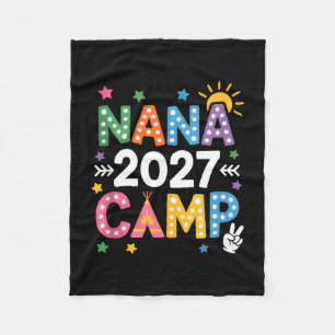 Nana camp 2027 family vacation summer camping crew fleece blanket