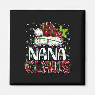 Nana Claus Christmas Lights Matching Family Xmas P Magnet