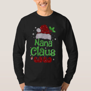 Nana Claus Christmas Pajama Family Matching Xmas 2 T-Shirt