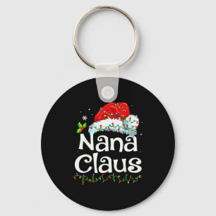 Nana Claus Christmas Pajama Family Matching Xmas L Keychain