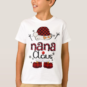 Nana Claus Red Plaid - Grandma Gift T-Shirt