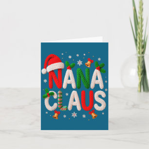 Nana Claus Santa Claus Crochet & Knitting Love Card