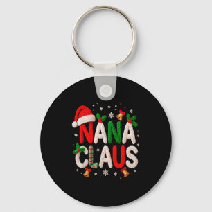 Nana Claus Santa Claus Crochet &amp; Knitting Love Keychain