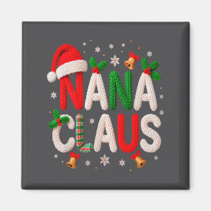 Nana Claus Santa Claus Crochet & Knitting Love Magnet