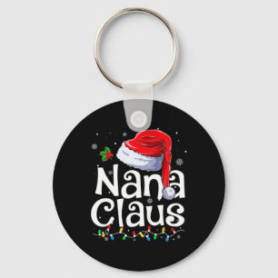 Nana Claus Xmas Santa Matching Family Christmas Pa Keychain