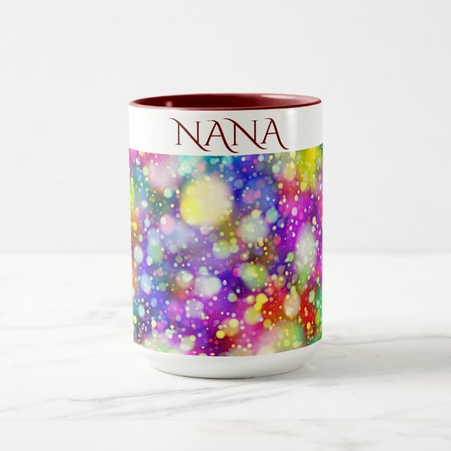 "NANA"  coffee mug in multi colours. (Center)