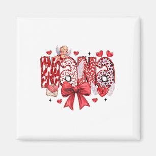 Nana Coquette Bow Happy Valentine Day Mom Mother C Magnet