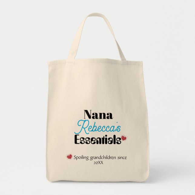 Nana Custom Name Essential Double Side Printed   Tote Bag (Front)