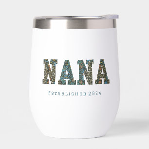 Nana customized year - trendy floral  Coffee Mug
