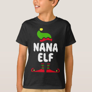Nana Elf Matching Christmas Costume Shirt