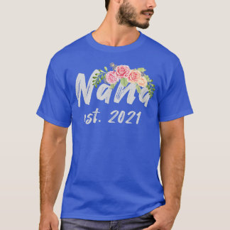 Nana est 2021 Floral Graphics T-Shirt