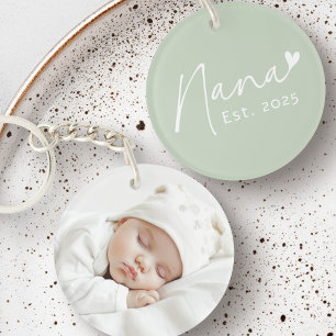 Nana Est année écriture manuscrite vert coeur phot