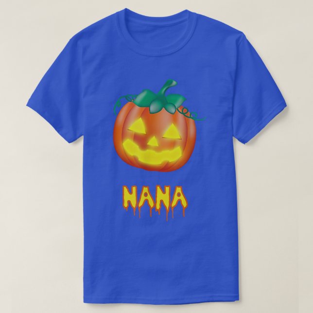 Nana Funny Halloween Family JackOLantern Pumpkin  T-Shirt (Design Front)