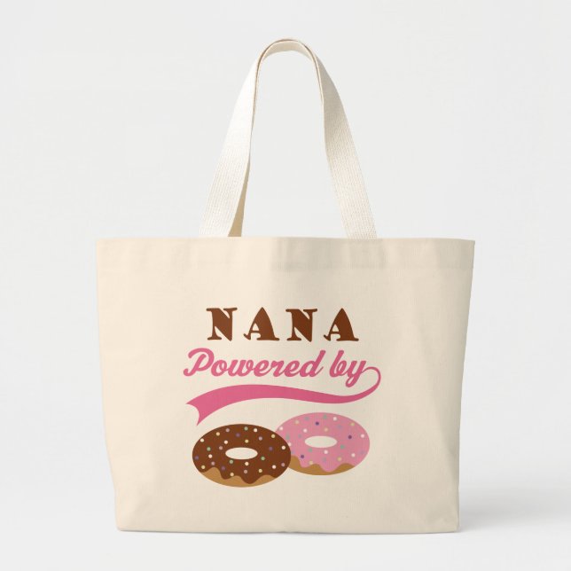 Nana Gift (Doughnuts) Large Tote Bag (Front)