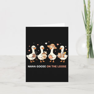 Nana Goose Funny Grandma Mimi Duck Lover Duckling Card