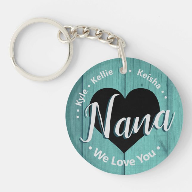 Nana Grand kids Nom personnalisé We Love You Keyc (Devant)