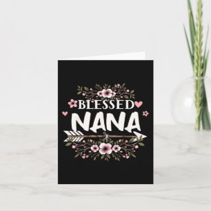 Nana Grandma Life Flower Mothers Day 2024 Womens  Card