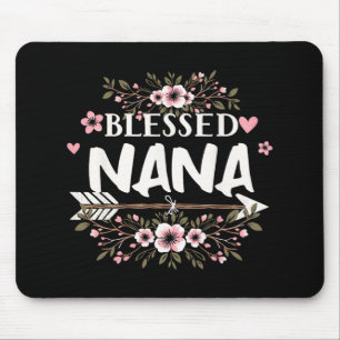 Nana Grandma Life Flower Mothers Day 2024 Womens  Mouse Pad