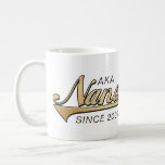 Nana Grandmom Mug "AKA Nana Since..."<br><div class="desc">Nana Grandmom Mug "AKA Nana Since... " Personalize by deleting, "AKA Nana Since 2009" and "We love you so much, Steven, Sarah, Karen, Robbie and Shana." Then choose your favourite font style, size, colour and wording to personalize your mug! Create a simply simple gift by adding some goodies to the...</div>