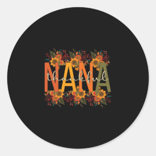 Nana Grandmother Thanksgiving Nana Grandma Classic Round Sticker