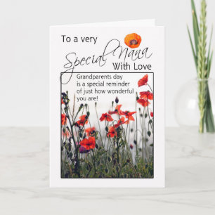 Nana, Grandparents Day Card - Wild Poppies