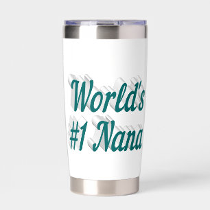 Nana green half text insulated tumbler