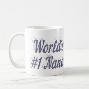 Nana grey half text coffee mug