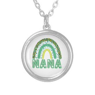 Nana Irish Grandmother St Patricks Day Grandma Silver Plated Necklace