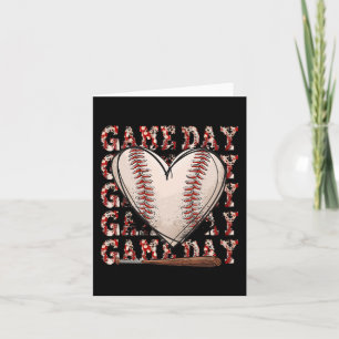 Nana Leopard Game Day Baseball Lover Mothers Day  Card