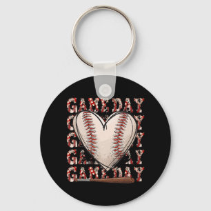 Nana Leopard Game Day Baseball Lover Mothers Day Keychain