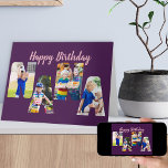 NANA Letter Shaped Photos Personalized Birthday Card<br><div class="desc">NANA photo Birthday Card, personalized with 4 of your favourite photos and your custom message inside. The card has a photo letter cutout design and the photo template will create this for you automatically. If you do have any problems with your pictures displaying nicely, try uploading them in portrait format....</div>