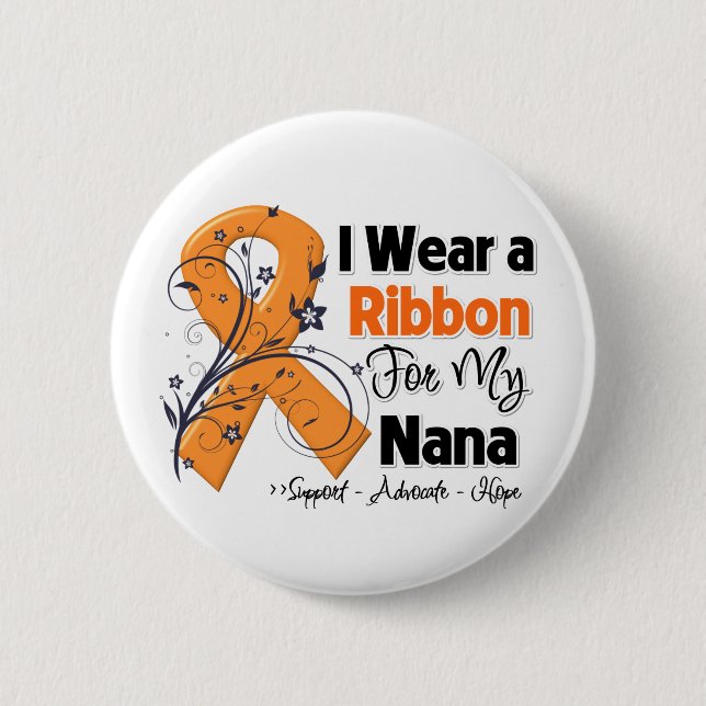 Nana - Leukaemia Ribbon 2 Inch Round Button (Front)