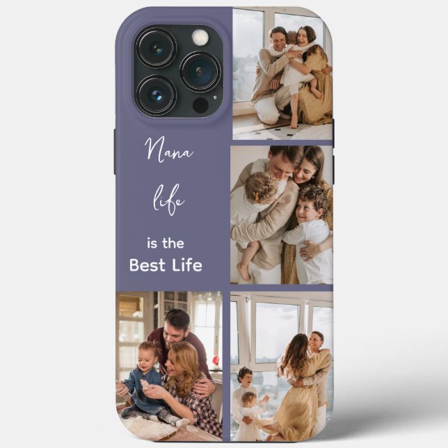 Nana Life is the Best Life 4 Photo I phone Case (Back)