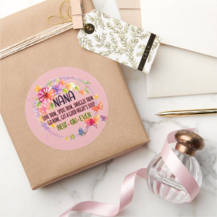 Nana Love Them Spoil Them Snuggle Them Classic Round Sticker
