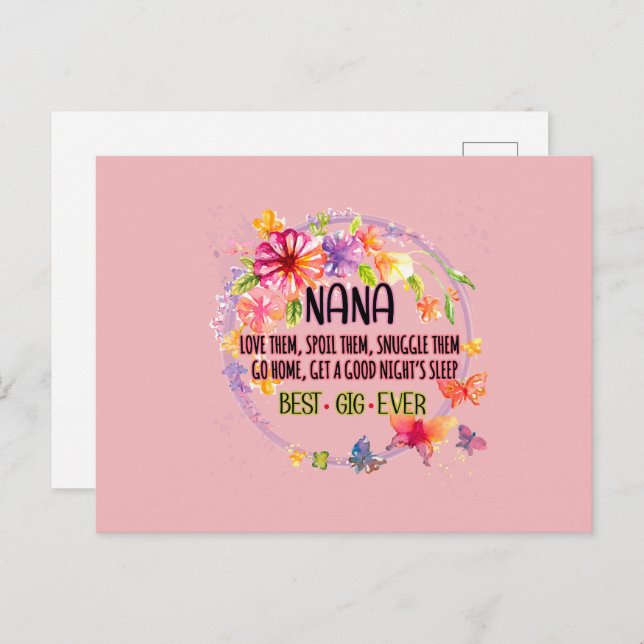 Nana Love Them Spoil Them Snuggle Them Postcard (Front/Back)