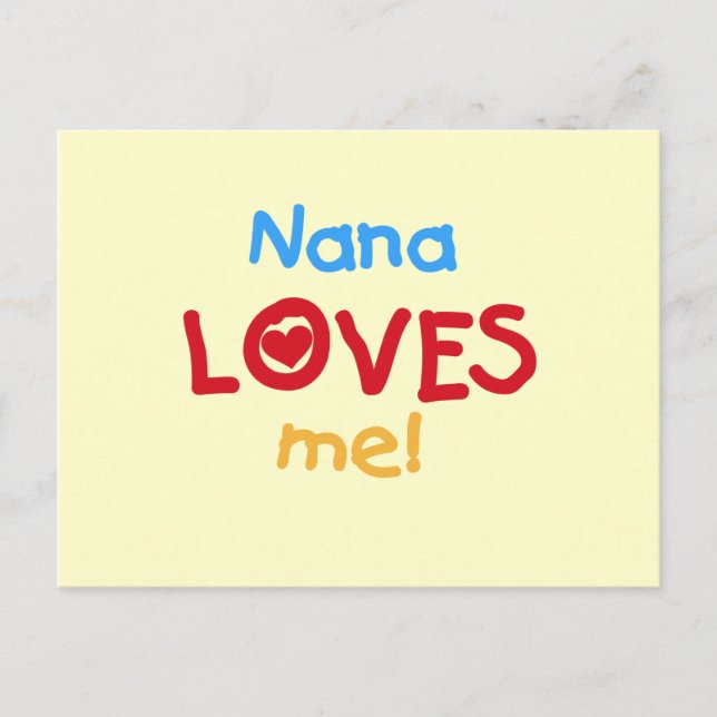 Nana Loves Me T-shirts and Gifts Postcard (Front)