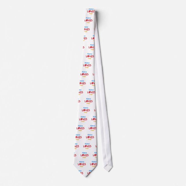 Nana Loves Me T-shirts and Gifts Tie (Front)