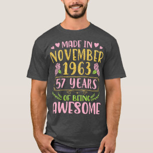 Nana Mom Aunt Sister Daughter Made In November 196 T-Shirt