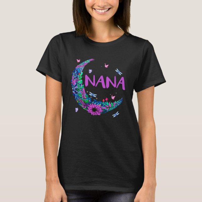 Nana  Moon  Flower  Dragonfly  Nana s T-Shirt (Front)