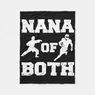 Nana Of Both Funny Footll And Karate Nana Fleece Blanket