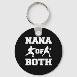 Nana Of Both Funny Sketll And Karate Nana Keychain