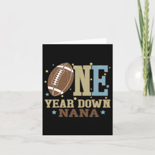 Nana Of The 1 Year Old Football 1st Year Down Birt Card