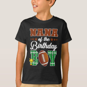 Nana Of The Birthday Boy Football Party Family Mat T-Shirt