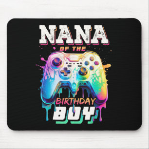 Nana Of The Birthday Boy Matching Video Game Birth Mouse Pad