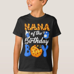 Nana Of The Birthday Boy Milk And Cookies 1st Birt T-Shirt
