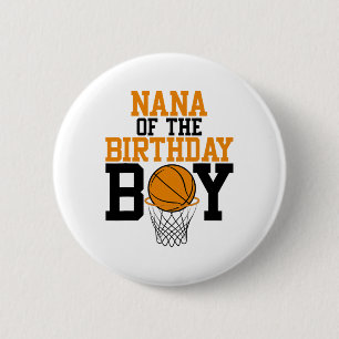 Nana Of The Birthday Boy Sketll Family Birthday 2 Inch Round Button