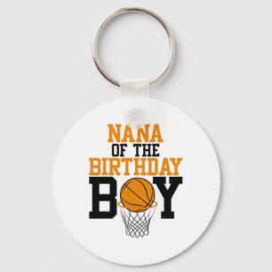 Nana Of The Birthday Boy Sketll Family Birthday Keychain