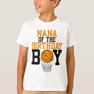 Nana Of The Birthday Boy Sketll Family Birthday T-Shirt
