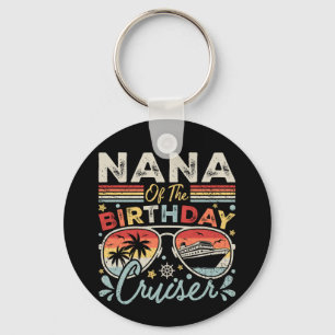 Nana of the Birthday Cruiser Vacation Circle Keychain