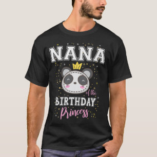 Nana of The Birthday Princess Cute Panda Bear B-Da T-Shirt